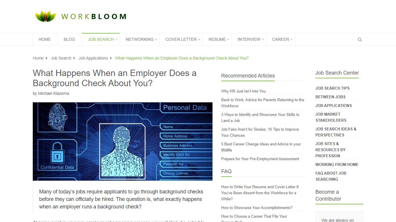 What Happens When an Employer Does a Background Check About You?
